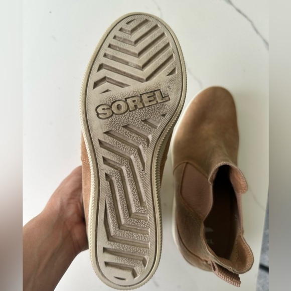 Sorel Out 'N' About Slip-On Wedge Booties for Ladies Tawny Buff/Chalk 8 - Picture 10 of 10